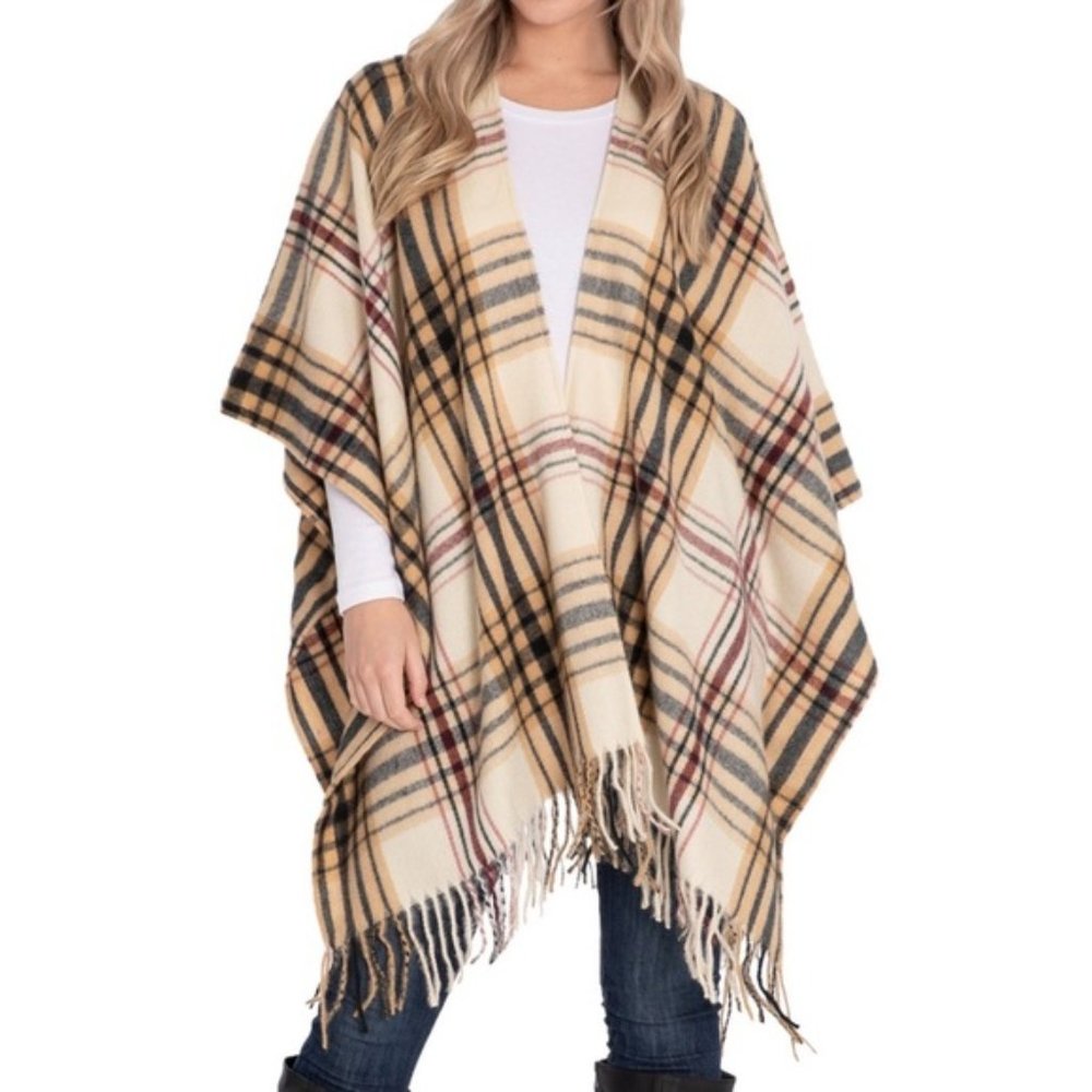 NWT Woolrich Cozy Plaid Blanket Wrap